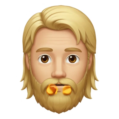 blonde man bearded long haired sticker