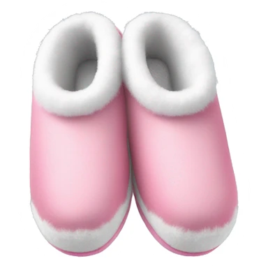 pink slippers with white fuzzy lining  sticker