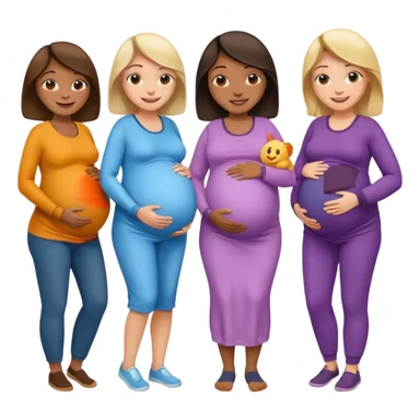 a group of Pregnant women  sticker