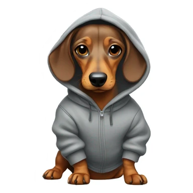 dachshund wearing a hoodie  sticker