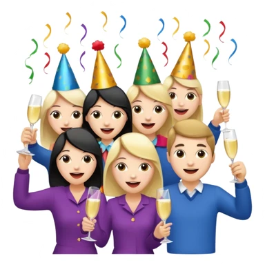 cheers and shouting happiness sticker