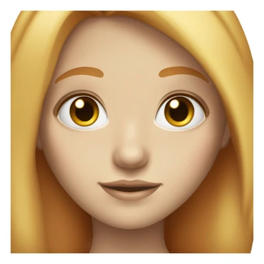 pale girl with red hair with a blonde streak and brown eyes sticker