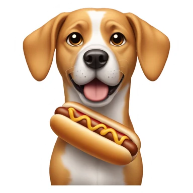 Dog with hotdog sticker