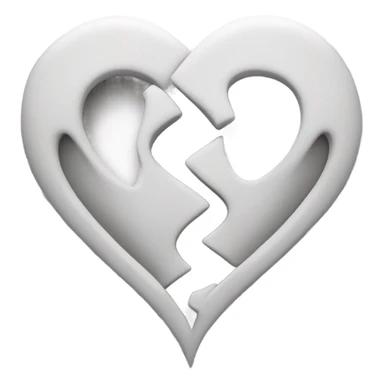 Two White joined hearts  sticker