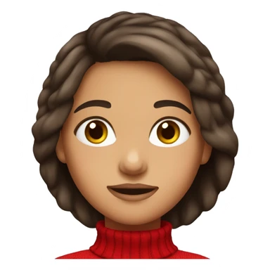   Brunette girl in red sweater sticker