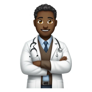 Black doctor sticker