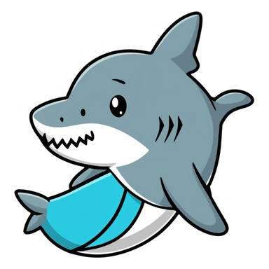 shark wearing a top hat sticker