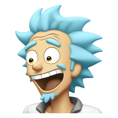 Rick sanchez laughing  sticker