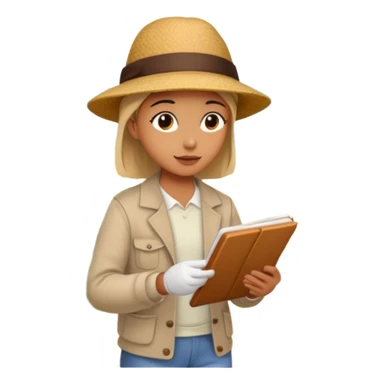 someone who's walking on a path and the person is reading a panel to learn about a flower sticker