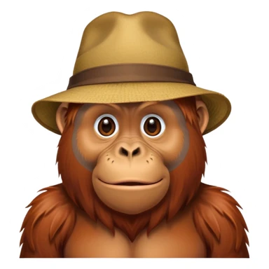 orangutan in a hat sticker