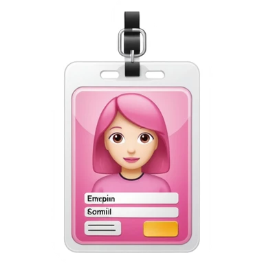 Pink Id card
 sticker