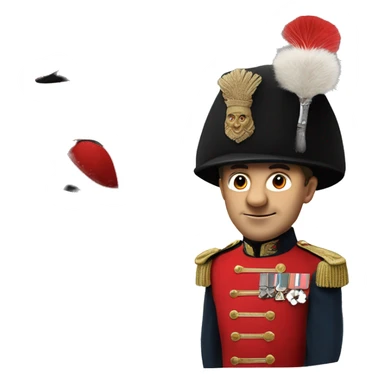 Photorealistic The British red Guardsman with bearskin hat sticker