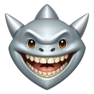 metallic jaw with teeth, nothing more, just teeth sticker