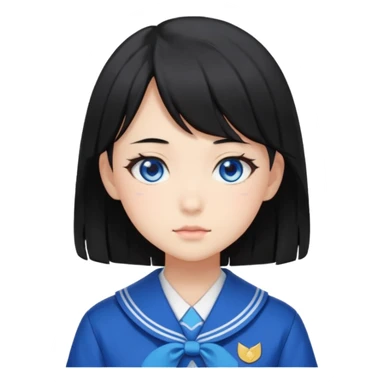 Anime girl named lili chan  with Seifuku sticker