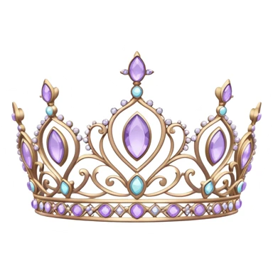 Pastel purple tiara sticker