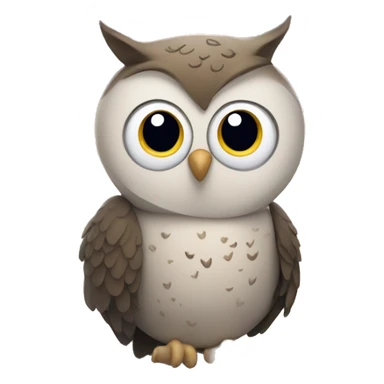 Owl with aesthetic stars and moons  sticker