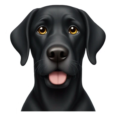 realistic black lab with a scruffy grey beard and eyebrows sticker
