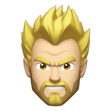 vegeta blond beard sticker