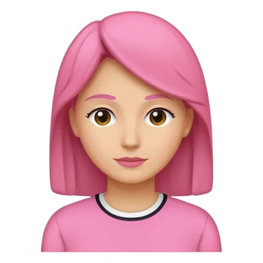 icono silueta de mujer rosa sin rostro sticker