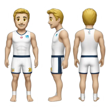 Homme blanc maillot 13 sticker
