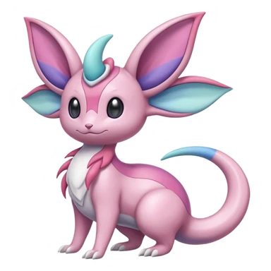 Pastel Colorful Glossy Smooth Soft Shiny Celestial Crescent Lunar Shiny Glossy Lumine Stellar Rattata-Cresselia-Milotic-Sylveon-Lunala-Noibat-Espeon-Purrloin-Fakemon-hybrid-creature (full body) sticker