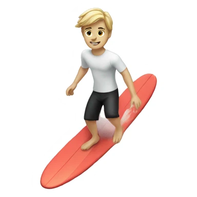 White boy surfing sticker