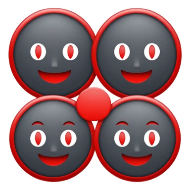 Create a font style for an FM radio station. Use dark gray and red colors. On one side, include a circle to fit the media outlet's logo. sticker