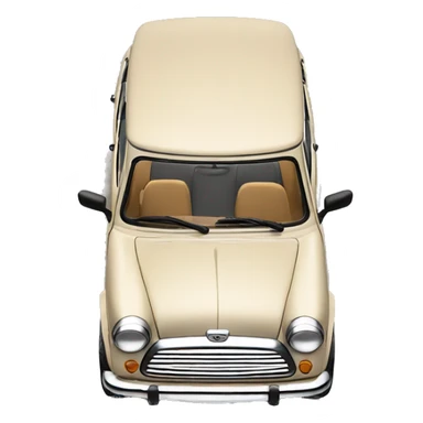 car (brand: mini, colour: beige) sticker