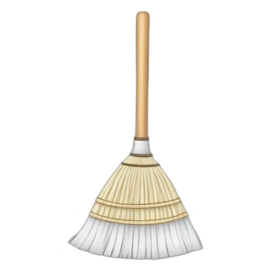 A broom fully white sticker