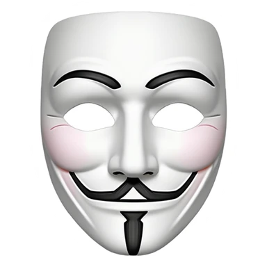 Anonymous mask sticker
