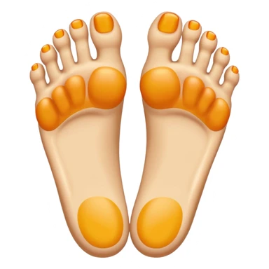 foot soles with 5 spreaded toes sticker