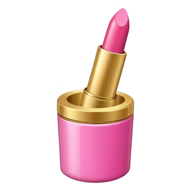 REALISTIC pink lipstick, gold container sticker