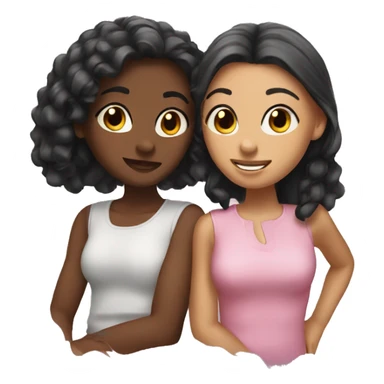 2 girl best friends sticker