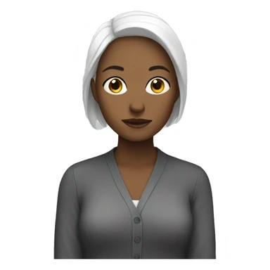 white woman waiting sticker