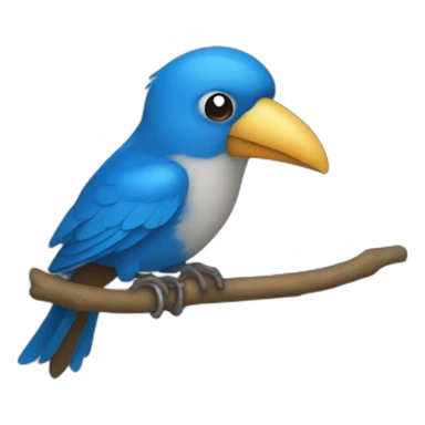 Periquito pajaro azul sticker