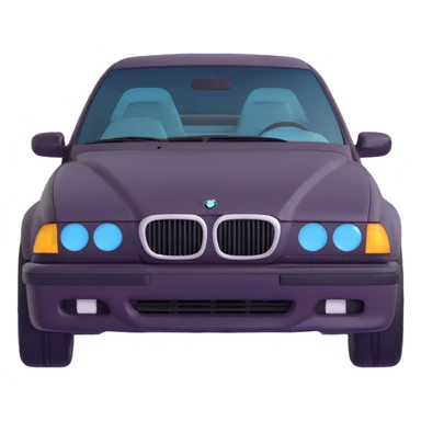 BMW E36 car with a mustache sticker