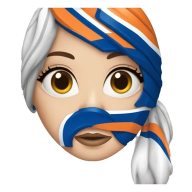 Edmonton oilers nhl blue eyes female fan sticker