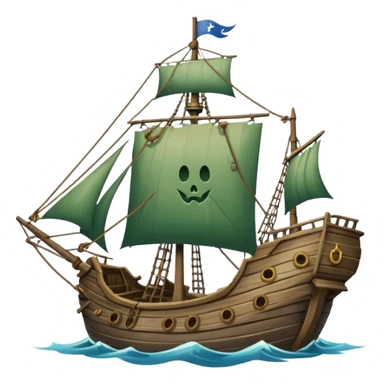 The Flying Dutchman with dilapidated saild sticker