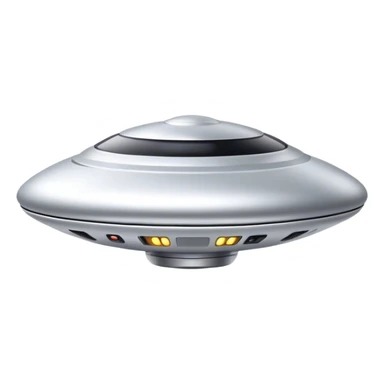 sliver color Ufo minimal and high technology sticker