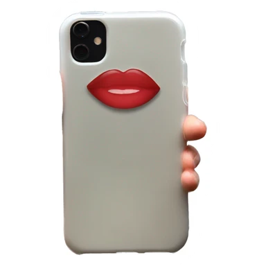 Phone case with lipgloss on the back sticker