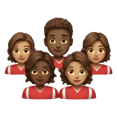 Team with red clothes sticker