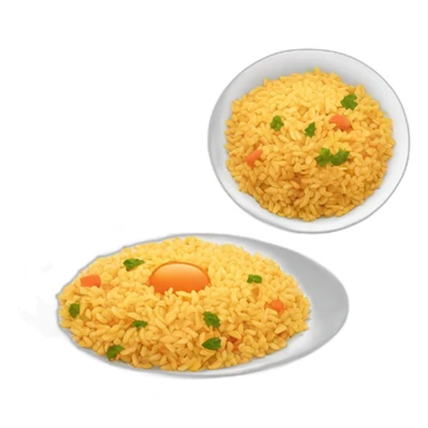 Plate with pilaf sticker