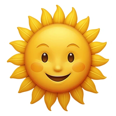 smiling sun, simple, cheerful sticker