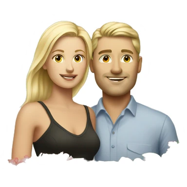 male portrait in outdoor setting with blonde wife sticker