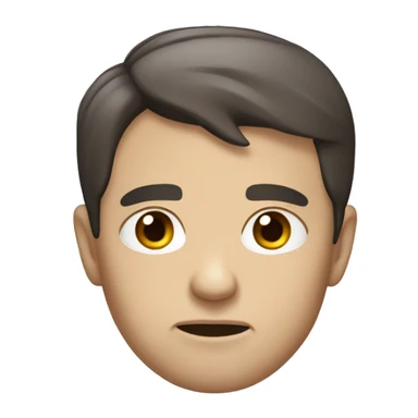 short-cropped scowling brunette white male sticker