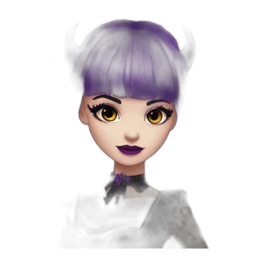 Elissabat-vampire-monsterhigh-goth-romantic-bangs-hair-purple-black sticker