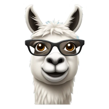 Lama with glasses sticker