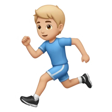 running boy emoji, side view,
cute emoji style, mobile game emoji,
soft 3D look, white outline sticker style,
no background sticker