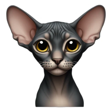 sphynx cat in a black t-shirt sticker