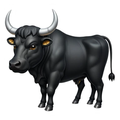Black bull sticker